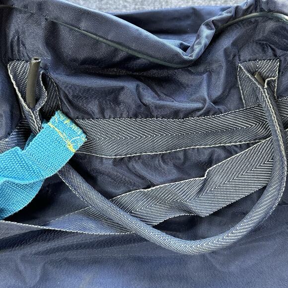 Vintage Rolling Travel Accordion Style Zip Up Folding Bag Carrying JAPAN Blue - Picture 10 of 11